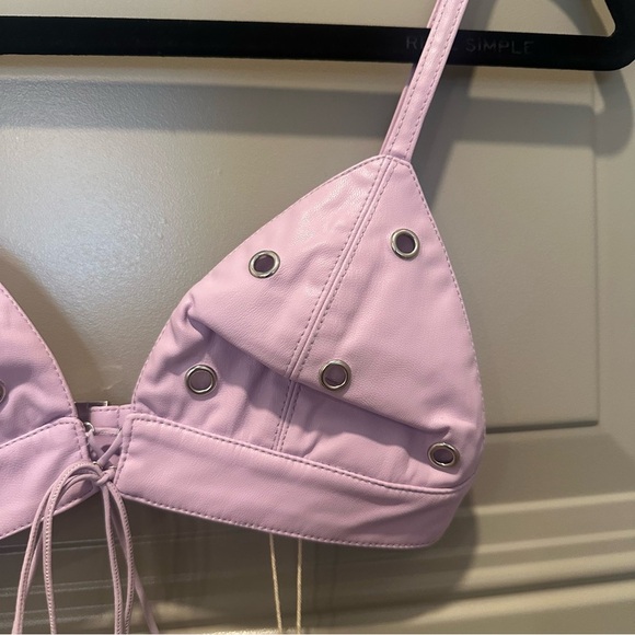 NWT For Love & Lemons Roxie Bralette Size Extra Small XS Purple Lilac - Picture 4 of 7